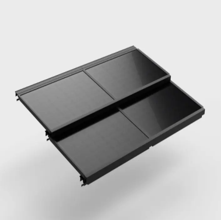 Yonz customersize tutte le tegole pvsolari nere 50W 60W 70W 75W pannelli solari piastrelle BIPV per sistema di energia solare