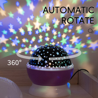 Projecteur de Veilleuse Étoilée Rotatif à 360 Degrés à Changement de Couleur en ABS Moderne, Éclairage Ciel Étoilé pour Chambre d'Enfant, Cadeaux, Idéal pour Dropshipping