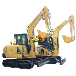 Excavatrices d'occasion KOMATSU Pc56 du Japon, 5 tonnes, bonne qualité, mini-excavatrice Pc56-7 avec pelle à godets pour travaux agricoles - Product Image 1