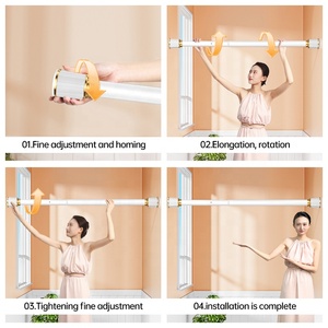 Tringles à rideaux extensibles ARODDY pour hôtel, tringles à rideaux de douche en métal, <span class=keywords><strong>tringle</strong></span> à rideaux de fenêtre réglable à tension unique pour la maison - Product Image 6