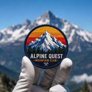 Écussons brodés HMJ Custom Alpine <span class=keywords><strong>Quest</strong></span>, badges ronds d'aventure en montagne pour vestes, sacs à dos, vêtements de ski et équipements de plein air - Product Image 1
