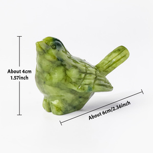 Statue d'oiseau <span class=keywords><strong>en</strong></span> <span class=keywords><strong>jade</strong></span> Xiuyan naturel sculptée à la main, cristal de guérison, pierre précieuse, décoration d'intérieur, cadeau, vente <span class=keywords><strong>en</strong></span> gros - Product Image 2
