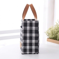 Sac fourre-tout imperméable à imprimé écossais, capacité moyenne, doublure TC, taille personnalisée, idéal pour les trajets quotidiens et comme sac à lunch