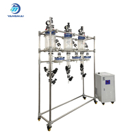 Reactor de Vidrio Continuo de 5L, Olla de Reacción de Laboratorio, Recipiente de Reacción de Borosilicato de Doble Pared