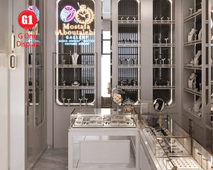 Diseño de Joyería Moderna Personalizada, Mostrador de Joyería de Madera, Vitrina de Relojes Personalizada, Exhibidor de Joyería con Luz LED - Product Image 4