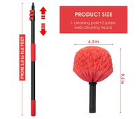 Brosse à tête Cobweb Duster-Brosse à toile d'araignée torsadée pour le nettoyage de la toile en extérieur et en intérieur