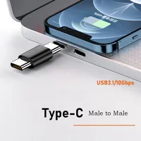 Convertisseur OTG double type-C mâle-femelle, câble d'extension pour transfert de données et chargement de téléphone/tablette, adaptateur USB-C femelle