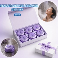 Tablette de douche effervescente à la lavande OEM ODM 30g, étiquette privée personnalisée, ensemble cadeau spa apaisant et relaxant pour la douche