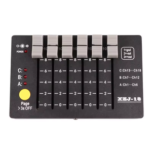 Consola de Controlador DMX512 Mini Lixada de 16 Canales con Entrada XLR para Iluminación de Escenario, Fiesta, DJ, Discoteca - Product Image 1