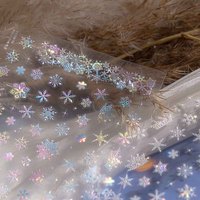Autocollants pour ongles en forme de flocon de neige laser TSZS en gros, autocollants auto-adhésifs pour ongles en forme de flocon de neige et d'étoile pour l'hiver et Noël, pour la décoration des ongles