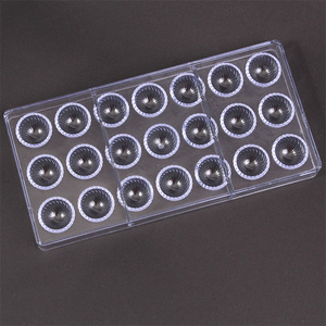 Policarbonato 21 tazas Chocolate bomba molde espiral bala Chocolate <span class=keywords><strong>Bon</strong></span> molde inyección PC plástico sólido gelatina caramelo DIY moldes - Product Image 5