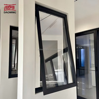 Ventanas Abatibles de Estilo Australiano Moderno con Revestimiento de Aluminio, Aislamiento Acústico, Doble Vidrio de Seguridad, Mecanismo de Apertura con Manivela, Doble Acristalamiento
