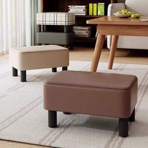 Tabouret carré de luxe moderne en tissu chenille de haute qualité, avec rangement, pour la maison et la chambre, vente en gros d'usine - Product Image 2