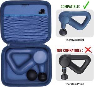 Étuis rigides EVA pour <span class=keywords><strong>pistolet</strong></span> <span class=keywords><strong>de</strong></span> <span class=keywords><strong>massage</strong></span>, sac <span class=keywords><strong>de</strong></span> transport <span class=keywords><strong>de</strong></span> protection pour masseur à percussion, chargeur et têtes <span class=keywords><strong>de</strong></span> fixation - Product Image 3