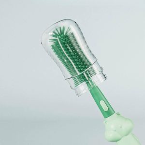 Baby <b>Bottle</b> Cleaner <b>Brush</b> Kit PP & Silicone Long Handle Cartoon Design Portable Safer Use Nipple Straw <b>Brush</b> - Product Image 5