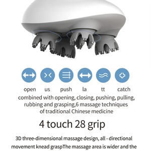 Nouveau masseur intelligent pour la tête, étanche, double usage, 4D, massage complet du corps, pétrissage, décompression, masseur du cuir chevelu - Product Image 5