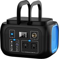 Station d'alimentation portable NIKiSUN 600W 296Wh, batterie au lithium, générateur solaire, charge rapide, lumière LED, 9 sorties, onde sinusoïdale pure