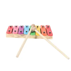 Instrument de musique à Percussion éducatif, pour enfant, 8 Notes de clé, Xylophone, en métal