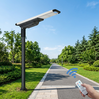Lampadaire solaire intégré FX-40W, 210LM/W Bridgelux 3030 LED, batterie LiFePO4, étanche IP65, pour l'éclairage des routes principales