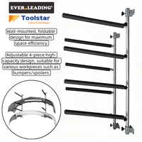 Soporte de pared metálico plegable de alta resistencia con brazos acolchados de espuma y 4 posiciones para almacenamiento de carrocerías de automóviles