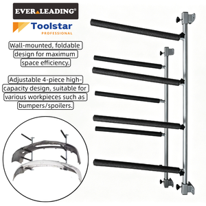 Support mural pliable en métal robuste pour pare-chocs, avec bras rembourrés en mousse, rangement 4 positions pour systèmes de <span class=keywords><strong>carrosserie</strong></span> automobile - Product Image 2