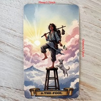 Vente en gros de jeu de tarot de 78 cartes avec boîte, guide en PDF en anglais, faible MOQ personnalisé, cartes de tarot portables