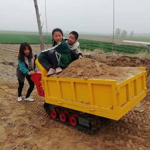 Mini Transportador de Orugas Amarillo con Motor para Uso en Construcción en Zonas Montañosas - Product Image 1