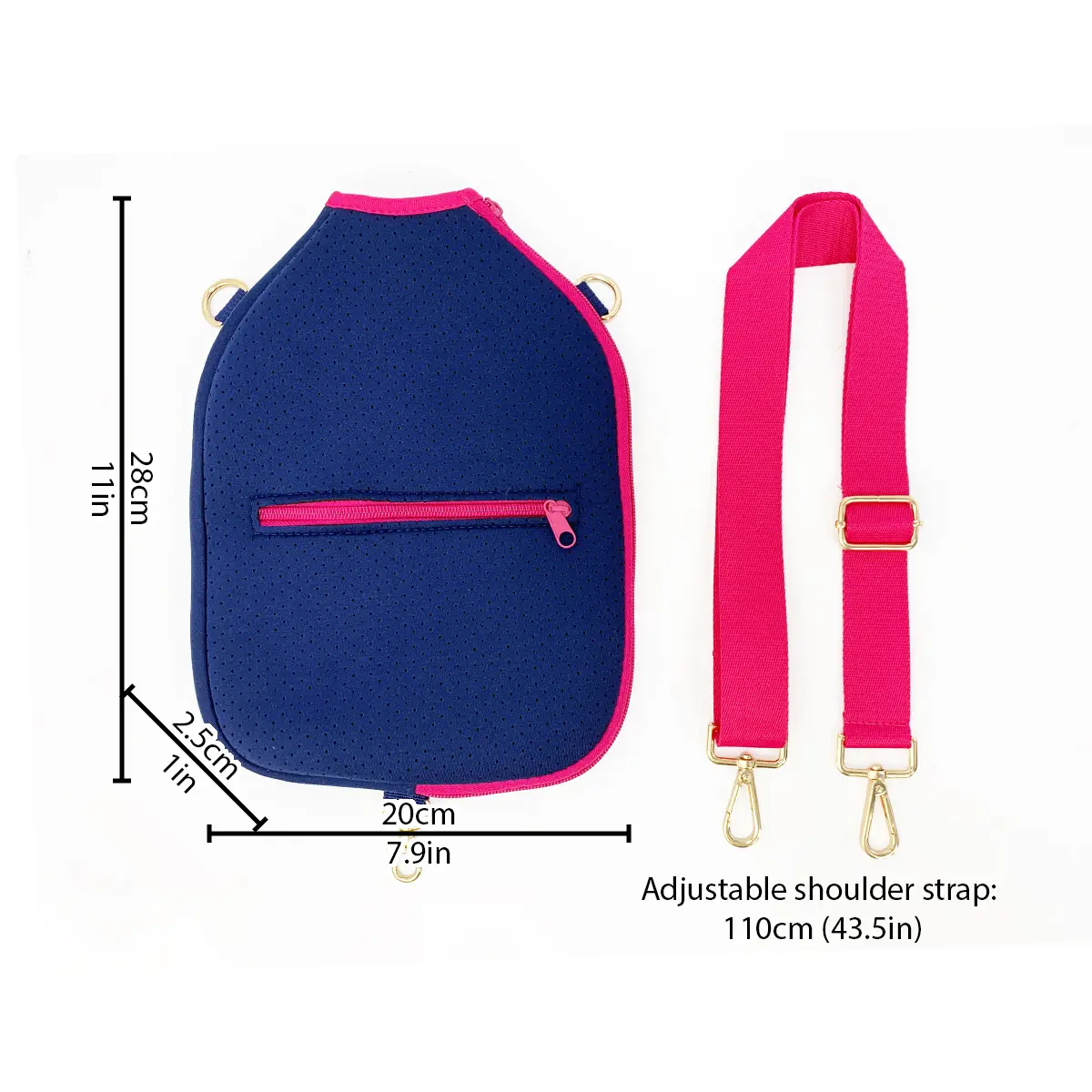 Neoprene Hot Sale Custom Portable Waterproof Neoprene Pickleball Paddle Cover Protector Bag With Handle Pockets