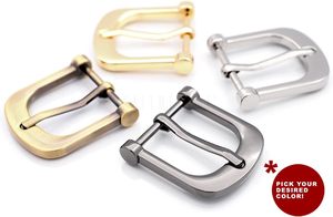 CRAFTMEMORE Hebillas de metal de una sola punta para cinturón, accesorios para artesanía en cuero, SC, color Gunmetal - Product Image 2