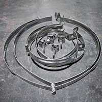 Abrazadera para Conducto de Cable Galvanizado SS304, Abrazadera para Canal de Soporte con Revestimiento de Goma para Montaje de Cables Eléctricos y Tuberías