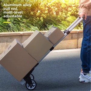 Troli tangan <span class=keywords><strong>aluminium</strong></span>, koper belanja sunyi dengan roda karet panjat tangga lipat <span class=keywords><strong>Platform</strong></span> OEM dapat disesuaikan - Product Image 3