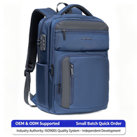 Sac à dos pour ordinateur portable de bureau urbain, imperméable, en tissu Oxford, avec bretelles rembourrées confortables, fermeture sécurisée par mot de passe, 27L, pour les affaires