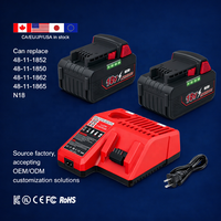 Baterai Pengganti Alat Listrik XNJTG Factory 18V 5Ah OEM/ODM, Paket Baterai N-18 untuk Baterai Mil
