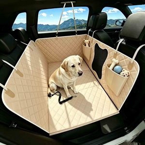 Housse de siège auto pour chien, hamac, coussin de siège auto pour animaux de compagnie, pour siège arrière, fond rigide, imperméable, extenseur de siège arrière, antidérapant - Product Image 5