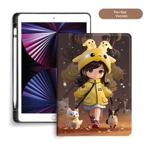Funda Protectora para el Nuevo iPad <span class=keywords><strong>10</strong></span>, Mini 6, <span class=keywords><strong>Tablet</strong></span> 5 y Air 611, Diseño de Dibujos Animados Ultrafino con Ranura para Lápiz - Product Image 4