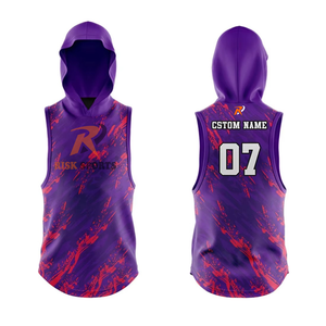 Best quality customized 7 V 7 uniforms 100%polyester sleeveless sports training Uniforms breathable hooded uniform - Product Image 1
