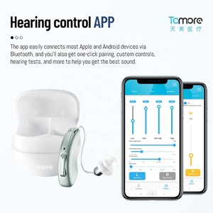 Alta Qualidade e Acessível BTE RIC APP Ajustável Recarregável Bluetooth Digital <span class=keywords><strong>Hearing</strong></span> <span class=keywords><strong>Aid</strong></span> para Surdez - Product Image 2