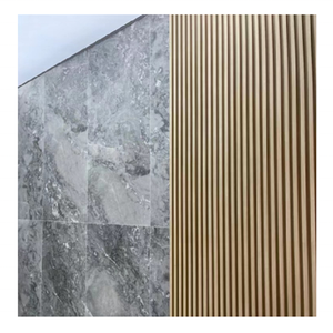 Panneau mural cannelé décoratif en bois massif composite plastique WPC - Product Image 1