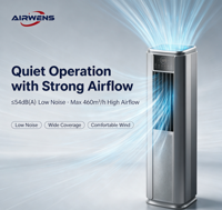 Aire Acondicionado Portátil Airwens 14000 BTU, Frío/Calor, Bajo Ruido, Ahorro de Energía, con Ruedas Integradas para Casas de Alquiler