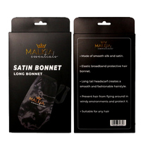 Boîte d'emballage personnalisée en satin de soie pour accessoires capillaires avec logo privé