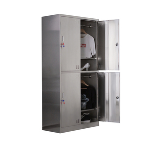 Armoire de rangement 4 portes en acier inoxydable pour atelier de gym armoire en métal - Product Image 1