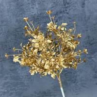 2025 feuilles artificielles simulées feuille de Ginkgo doré feuille d'eucalyptus bouquet doré pour la décoration de mariage à la maison