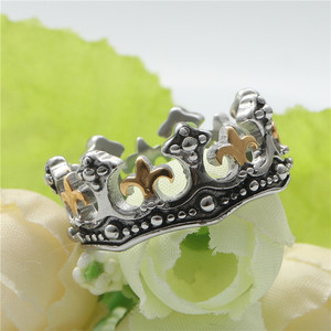 yunnique Crown <b>Ring</b> Women's Punk Fashion Stainless Steel Jewelry Gift Interlocking Color 27009 - Product Image 4