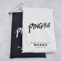 Sacs en polyéthylène personnalisés refermables pour vêtements, t-shirts, maillots de bain, avec fermeture éclair, en plastique givré noir