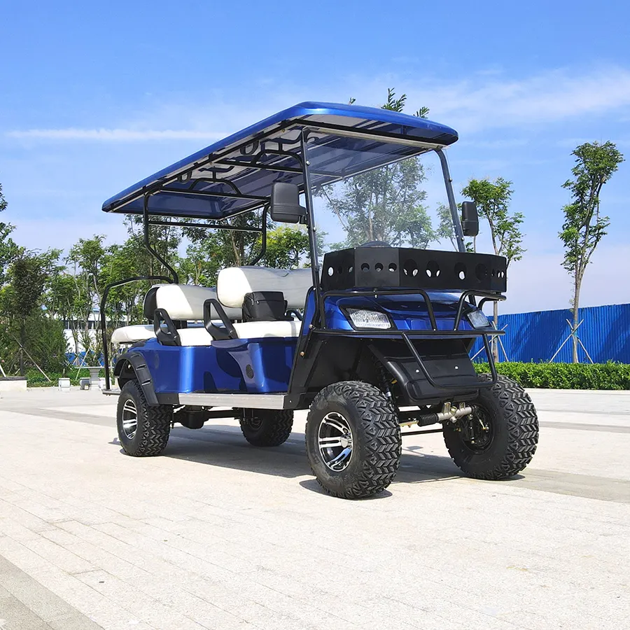 Venda por atacado nova marca 4 roda carrinho de golfe veículo utilitário 6 lugares clube elétrico carro carrinho de golfe