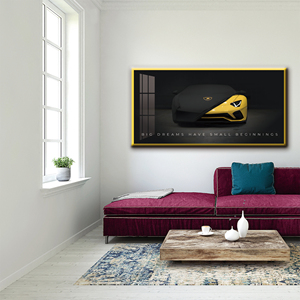 Lamborghini Big Dreams Motivational Wall Art Office living room Decor Canvas Print Print inspirational wall art and painting - Product Image 6