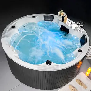 Hot bán sang trọng trên mặt đất 5 người Acrylic balboa Spa ngoài trời bồn tắm nước nóng cho bên ngoài