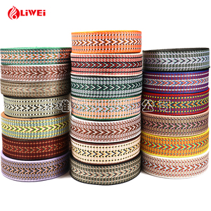 工場在庫 38mm 5cm厚 矢印柄 ショルダーバッグベルト ジャカードポリエステルバッグストラップ ウェビング - Product Image 6