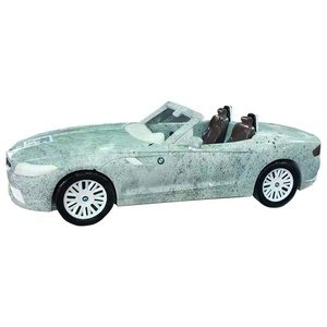 Super Cute Garden Outdoor Customized <strong>Large</strong> Natural Marble <strong>Stone</strong> Polished Creative Car Model Sculpture Funny Decoration Ornament - Product Image 4