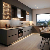 Ensemble d'armoires de cuisine BALOM, style moderne personnalisé, modulaire, RTA, armoires de rangement de cuisine, prêt à assembler